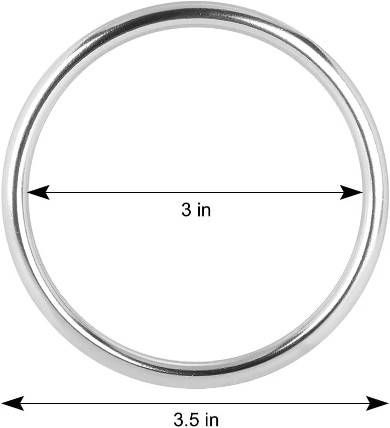 حلقه های اسلینگ کودک Accmor، حلقه های اسلینگ آلومینیومی 3 اینچی، حلقه های حامل نوزاد نرم، لوازم جانبی حلقه برای کودکان نوپا، نوزادان، کودکان، سازگار با مواد خودتان یا تبدیل پارچه به اسلینگ AC4302-نقره ای روشن