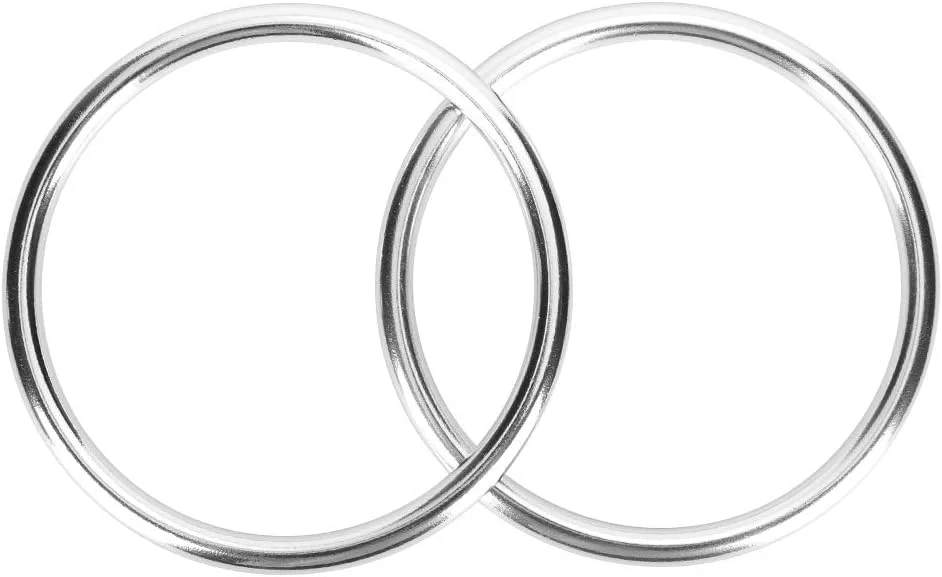 حلقه های اسلینگ کودک Accmor، حلقه های اسلینگ آلومینیومی 3 اینچی، حلقه های حامل نوزاد نرم، لوازم جانبی حلقه برای کودکان نوپا، نوزادان، کودکان، سازگار با مواد خودتان یا تبدیل پارچه به اسلینگ AC4302-نقره ای روشن