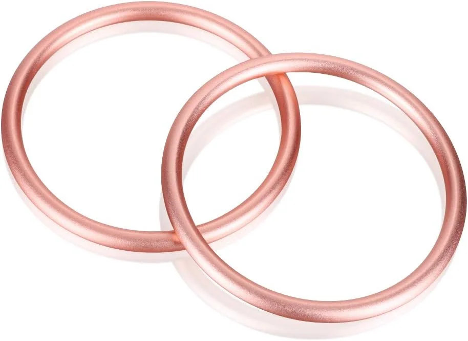 حلقه های آلومینیومی اسلینگ کودک Accmor، 3 اینچی، حلقه های نرم حمل نوزاد، لوازم جانبی برای نوزادان، کودکان نوپا، نوزادان، قابل استفاده با مواد خودتان یا تبدیل پارچه به اسلینگ (رزگلد)