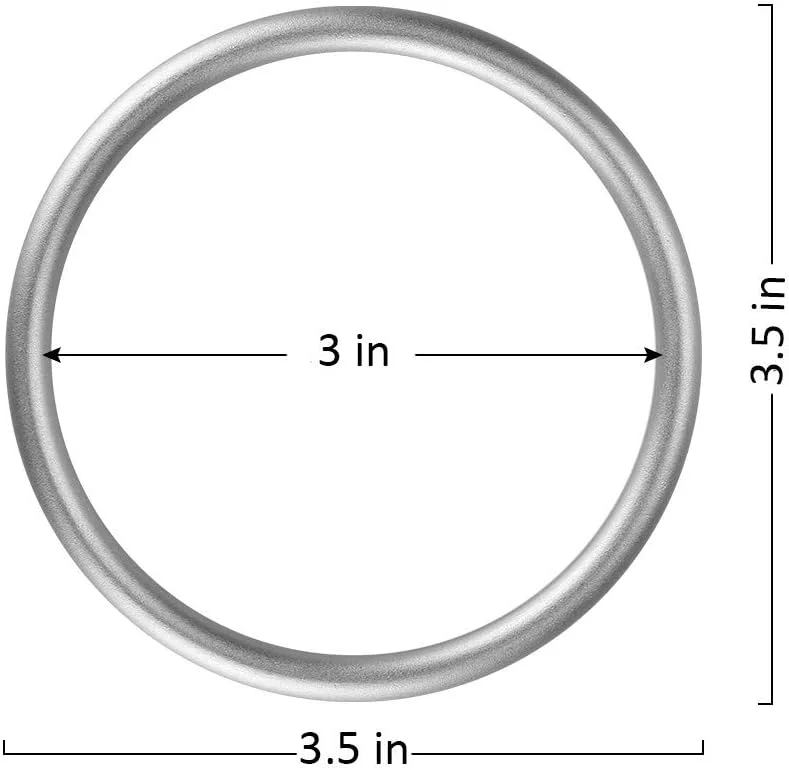 حلقه های آلومینیومی اسلینگ نوزاد Accmor سایز 3 اینچ، حلقه های نرم حمل نوزاد، لوازم جانبی برای نوزادان، کودکان نوپا، نوزادان تازه متولد شده، قابل استفاده با پارچه خودتان یا تبدیل پارچه به اسلینگ (نقره ای)
