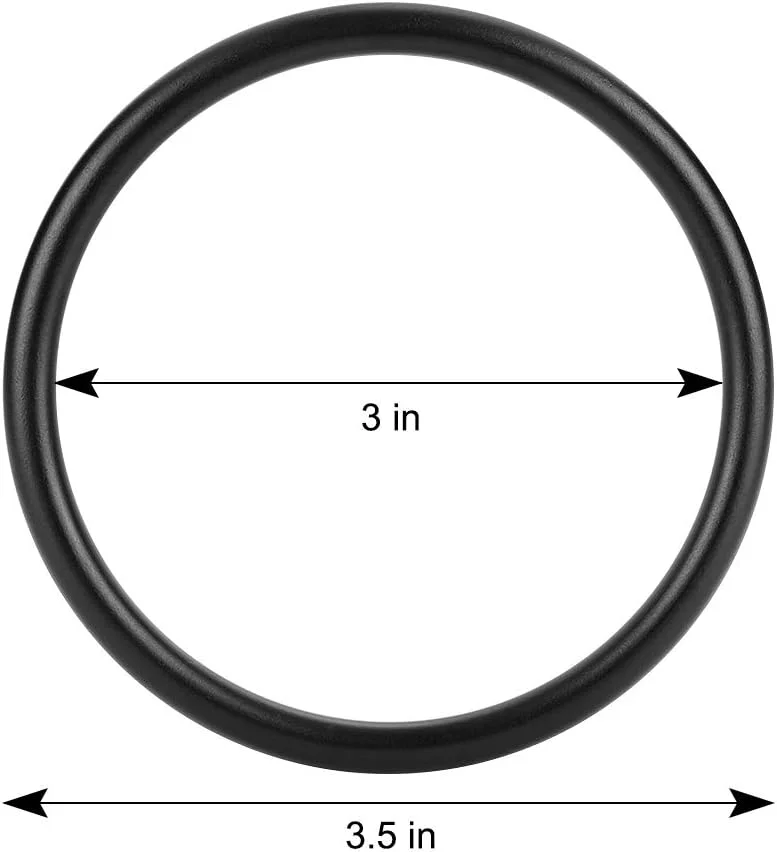 حلقه های آلومینیومی اسلینگ کودک Accmor سایز 3 اینچ، حلقه های نرم برای حمل نوزادان، کودکان نوپا و نوزادان، قابل استفاده با پارچه دلخواه یا تبدیل پارچه به اسلینگ (مشکی)