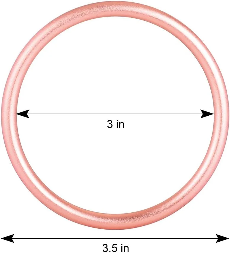 حلقه های آلومینیومی اسلینگ کودک Accmor، 3 اینچی، حلقه های نرم حمل نوزاد، لوازم جانبی برای نوزادان، کودکان نوپا، نوزادان، قابل استفاده با مواد خودتان یا تبدیل پارچه به اسلینگ (رزگلد)