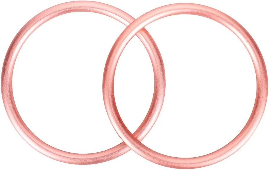 حلقه های آلومینیومی اسلینگ کودک Accmor، 3 اینچی، حلقه های نرم حمل نوزاد، لوازم جانبی برای نوزادان، کودکان نوپا، نوزادان، قابل استفاده با مواد خودتان یا تبدیل پارچه به اسلینگ (رزگلد)