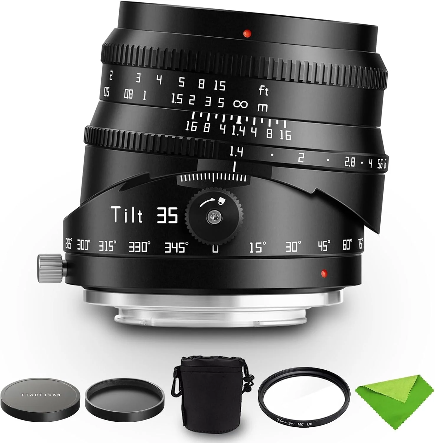 لنز تی‌تی‌آرتیسان 35mm F1.4 تیلت X-Mount APS-C برای فوجی، لنز فوکوس دستی برای دوربین‌های فوجی‌فیلم X-Mount مدل‌های X-A7 X-H2 X-H2S X-T30 X-T301 X-T4 X-T5 X-T50 X-T100 X-T200 X-Pro2 X-Pro3 X-E4 X-S10 X-S20