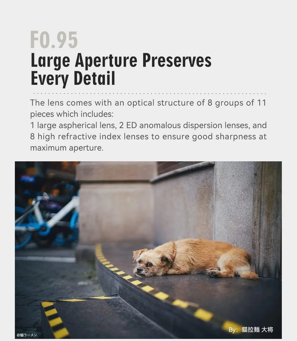 لنز 50mm F0.95 APSH فول فریم با فوکوس دستی و دیافراگم بزرگ TTArtisan، بدنه آلومینیومی برای دوربین های Leica M-Mount مانند Leica M-M M240 M3 M6 M7 M8 M9 M9p M10 (تیتانیوم)