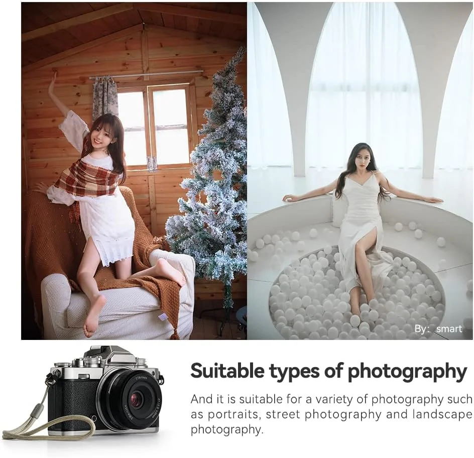 لنزهای فوکوس خودکار TTArtisan AF APS-C 27mm F2.8 با مانت E سازگار با دوربین های بدون آینه A5000، A5100، A6000، A6100، A6300، NEX-3N، NEX-5R، NEX-5، NEX-5N، NEX-7، NEX5C، ZV-E10، FX30