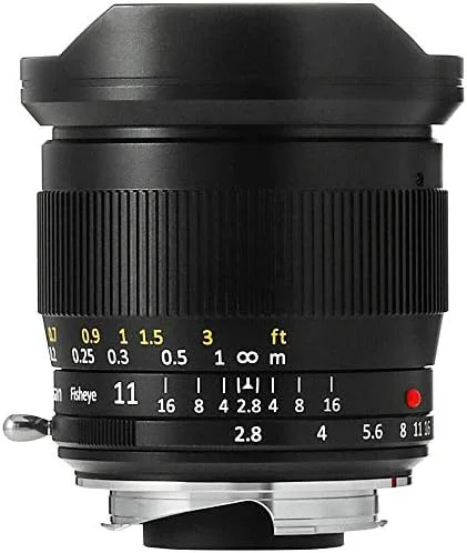 لنز چشم ماهی 11mm F2.8 فول فریم TTArtisans برای دوربین های Leica M Mount مانند Leica M-M M240 M3 M6 M7 M8 M9 M9p M10