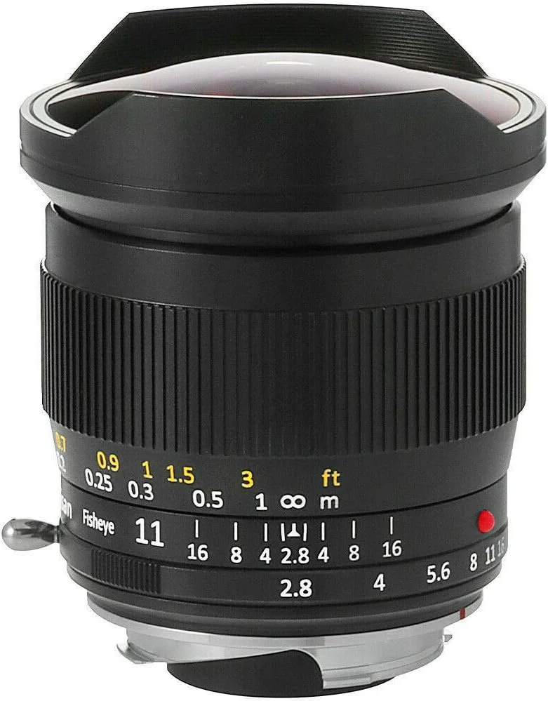 لنز چشم ماهی 11mm F2.8 فول فریم TTArtisans برای دوربین های Leica M Mount مانند Leica M-M M240 M3 M6 M7 M8 M9 M9p M10 لنز چشم ماهی 11mm F2.8 فول فریم TTArtisans برای دوربین های Leica M Mount مانند Leica M-M M240 M3 M6 M7 M8 M9 M9p M10