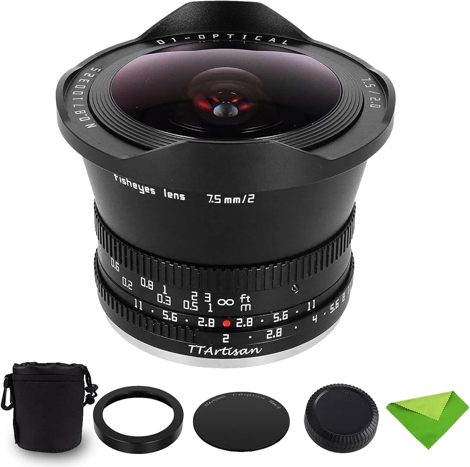 لنز چشم ماهی TTARTISAN 7.5mm F2.0 APS-C با دیافراگم بزرگ و زاویه دید 180 درجه برای دوربین های Canon با مانت RF مدل EOS R RP R5 R50 R6 R6II R7 R10 R8