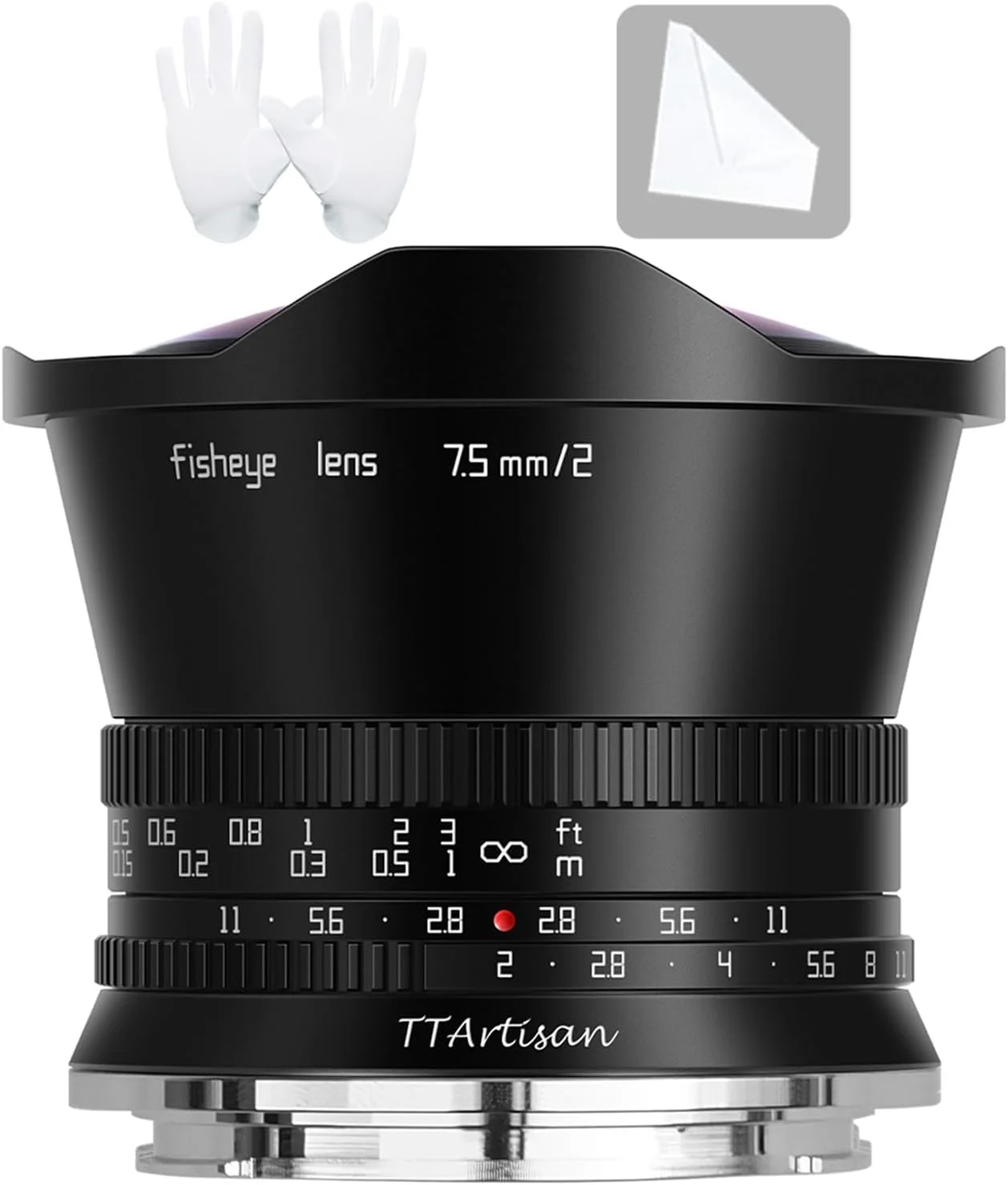 لنز دوربین چشم ماهی TTArtisan 7.5mm F2.0 APS-C با دیافراگم باز برای دوربین های Fujifilm X Mount مدل X-A1, X-A10, X-A2, X-A3, X-A5, X-A7, X-M1, X-M2, X-H1, X-T1, X-T10, X-T2