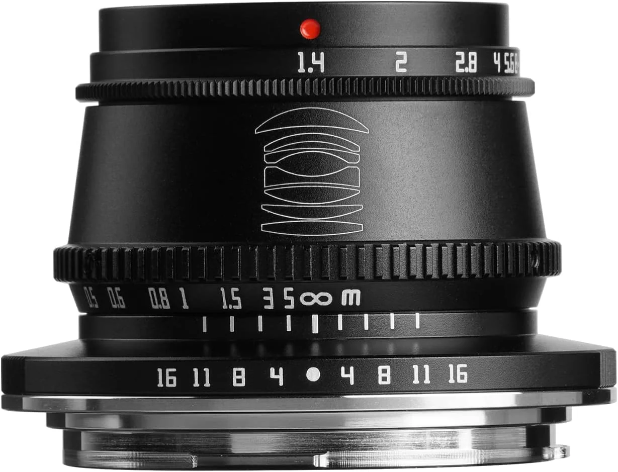 لنز دستی 35mm F1.4 APS-C تی تی آرتيزان سازگار با دوربین های Canon RF Mount مدل های R7، R10 APS-C مدل EOS R، RP، R5، R6 (مشکی)