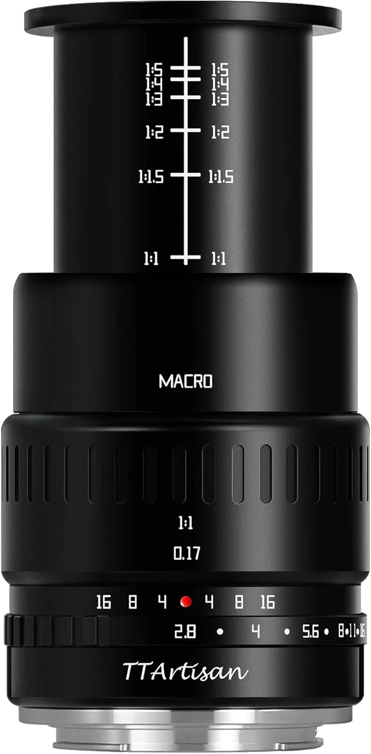 لنز ماکرو TTArtisan 40mm F2.8 APS-C با بزرگنمایی 1:1، لنز پرایم با فوکوس ثابت و دستی برای دوربین های فوجی X-Mount مدل X-A1, X-A10, X-A2, X-A3, X-A5, X-A7, X-M1, X-M2, X-H1,X-T1