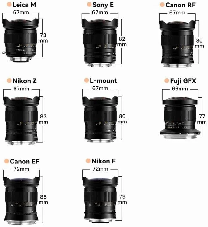لنز چشم ماهی 11mm f2.8 با فوکوس دستی TTArtisan برای دوربین های نیکون با مانت Z