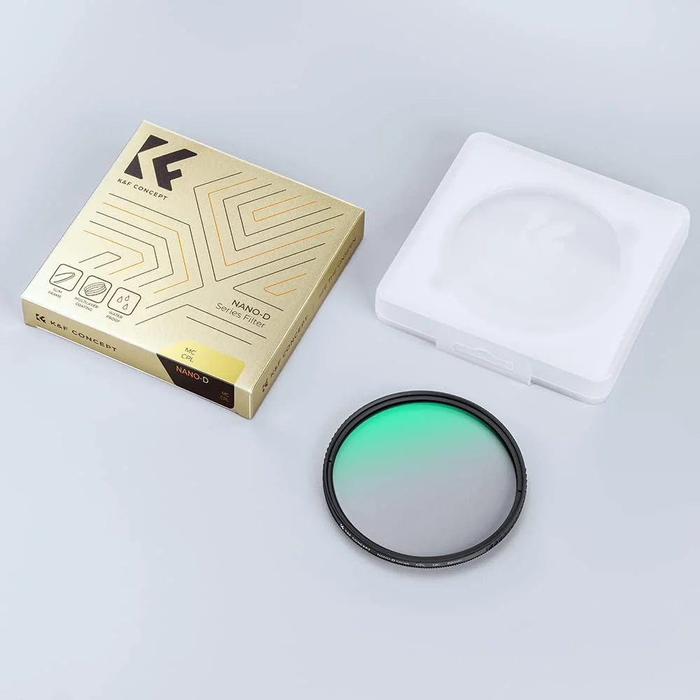 فیلتر پلاریزه دایره ای 77 میلی متری، فیلتر پلاریزه دایره ای ضد آب K&F Concept با 24 پوشش چند لایه CPL برای لنز دوربین 77 میلی متری فیلتر پلاریزه دایره ای 77 میلی متری، فیلتر پلاریزه دایره ای ضد آب K&F Concept با 24 پوشش چند لایه CPL برای لنز دوربین 77 میلی متری