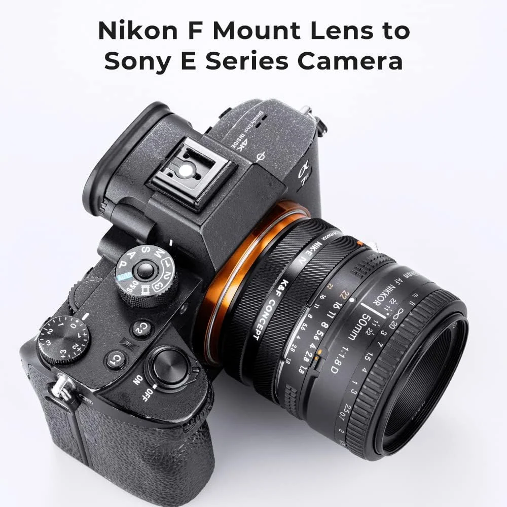آداپتور اتصال لنز K&F Concept NIK-NEX IV با فوکوس دستی سازگار با لنز Nikon F و بدنه دوربین Sony E Mount آداپتور اتصال لنز K&F Concept NIK-NEX IV با فوکوس دستی سازگار با لنز Nikon F و بدنه دوربین Sony E Mount