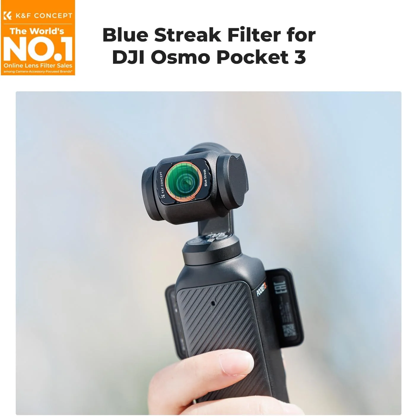 فیلتر خط آبی K&F Concept سازگار با DJI Osmo Pocket 3، فیلتر لنز جلوه های ویژه آنامورفیک فیلتر خط آبی K&F Concept سازگار با DJI Osmo Pocket 3، فیلتر لنز جلوه های ویژه آنامورفیک