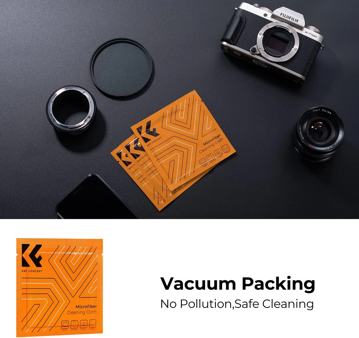 ست 9 در 1 K&F Concept شامل 3 عدد درب لنز 43 میلیمتری + 3 عدد بند الاستیک + 3 عدد دستمال تمیز کننده بستهبندی شده سازگار با دوربینهای Canon Nikon Sony Olympus Fujifilm Pentax Panasonic Leica ست 9 در 1 K&F Concept شامل 3 عدد درب لنز 43 میلیمتری + 3 عدد بند الاستیک + 3 عدد دستمال تمیز کننده بستهبندی شده سازگار با دوربینهای Canon Nikon Sony Olympus Fujifilm Pentax Panasonic Leica