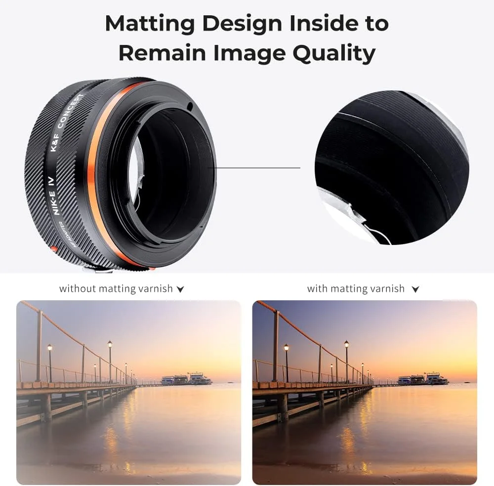 آداپتور اتصال لنز K&F Concept NIK-NEX IV با فوکوس دستی سازگار با لنز Nikon F و بدنه دوربین Sony E Mount آداپتور اتصال لنز K&F Concept NIK-NEX IV با فوکوس دستی سازگار با لنز Nikon F و بدنه دوربین Sony E Mount