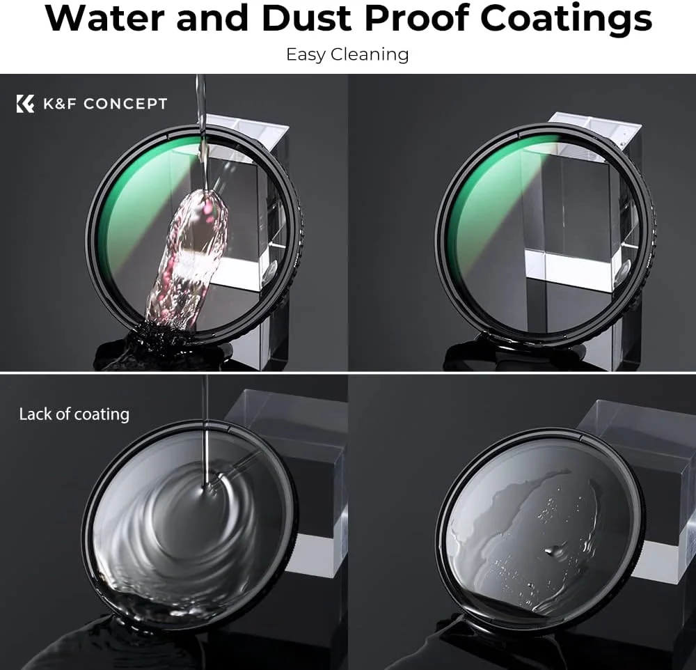 فیلتر کاهنده نور متغیر K&F Concept با قطر 58 میلیمتر، باریک، تدریجی، ND2 تا ND32، بدون ایجاد لکه X، فناوری نانو، فوقباریک و مقاوم در برابر آب و هوا برای لنز دوربین فیلتر کاهنده نور متغیر K&F Concept با قطر 58 میلیمتر، باریک، تدریجی، ND2 تا ND32، بدون ایجاد لکه X، فناوری نانو، فوقباریک و مقاوم در برابر آب و هوا برای لنز دوربین