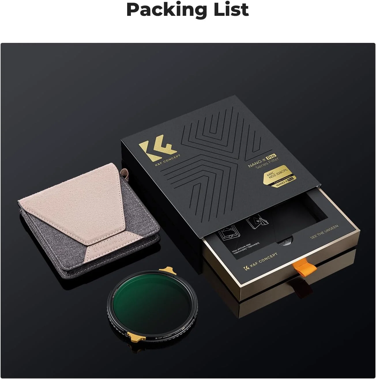 فیلتر لنز ND متغیر 52 میلیمتری ND2-32 و فیلتر پلاریزه دایرهای 2 در 1 K&F CONCEPT برای لنز دوربین، ضد آب و ضد خش با 36 پوشش چند لایه (سری Nano-X PRO) فیلتر لنز ND متغیر 52 میلیمتری ND2-32 و فیلتر پلاریزه دایرهای 2 در 1 K&F CONCEPT برای لنز دوربین، ضد آب و ضد خش با 36 پوشش چند لایه (سری Nano-X PRO)