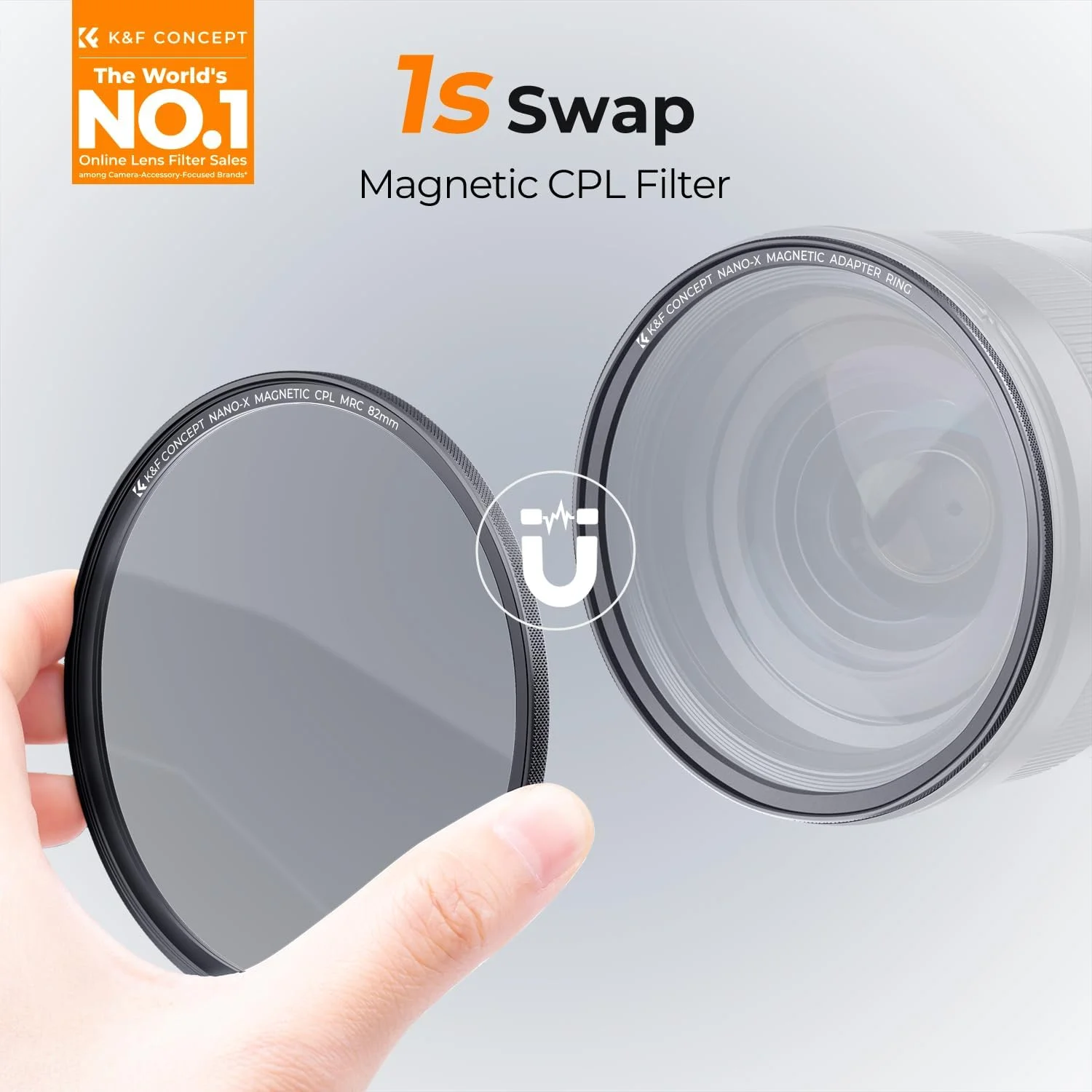 فیلتر پلاریزه دایره ای مغناطیسی 58 میلی متری K&F Concept + کیت حلقه پایه مغناطیسی مقاوم در برابر آب و خش فیلتر پلاریزه CPL با 28 پوشش چند لایه برای لنز دوربین (سری Nano-X) فیلتر پلاریزه دایره ای مغناطیسی 58 میلی متری K&F Concept + کیت حلقه پایه مغناطیسی مقاوم در برابر آب و خش فیلتر پلاریزه CPL با 28 پوشش چند لایه برای لنز دوربین (سری Nano-X)