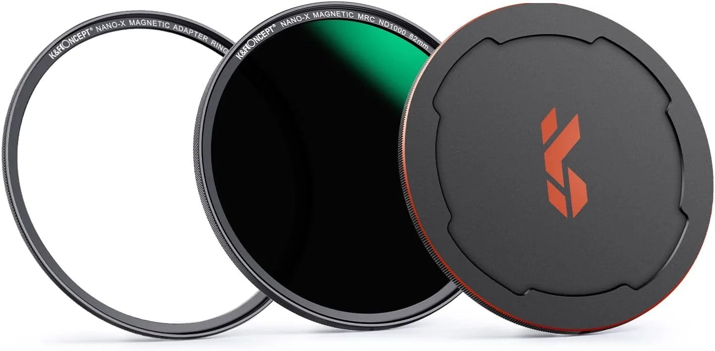 فیلتر لنز ND1000 مغناطیسی سیستم تعویض سریع K&F Concept (فیلتر چگالی خنثی ثابت 10 استاپ) آبگریز با 28 پوشش چند لایه برای لنز دوربین (82 میلی متر) فیلتر لنز ND1000 مغناطیسی سیستم تعویض سریع K&F Concept (فیلتر چگالی خنثی ثابت 10 استاپ) آبگریز با 28 پوشش چند لایه برای لنز دوربین (82 میلی متر)
