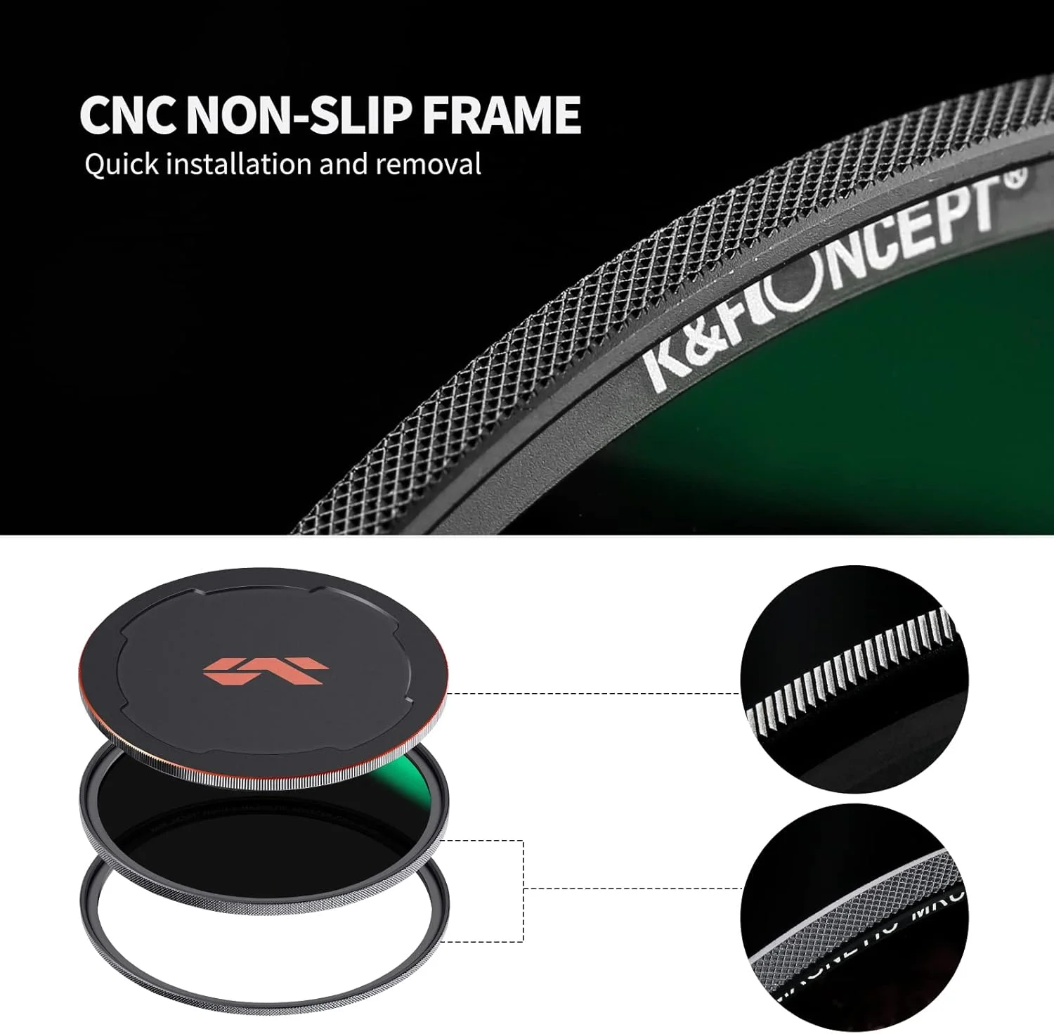 فیلتر لنز ND1000 مغناطیسی سیستم تعویض سریع K&F Concept (فیلتر چگالی خنثی ثابت 10 استاپ) آبگریز با 28 پوشش چند لایه برای لنز دوربین (82 میلی متر) فیلتر لنز ND1000 مغناطیسی سیستم تعویض سریع K&F Concept (فیلتر چگالی خنثی ثابت 10 استاپ) آبگریز با 28 پوشش چند لایه برای لنز دوربین (82 میلی متر)