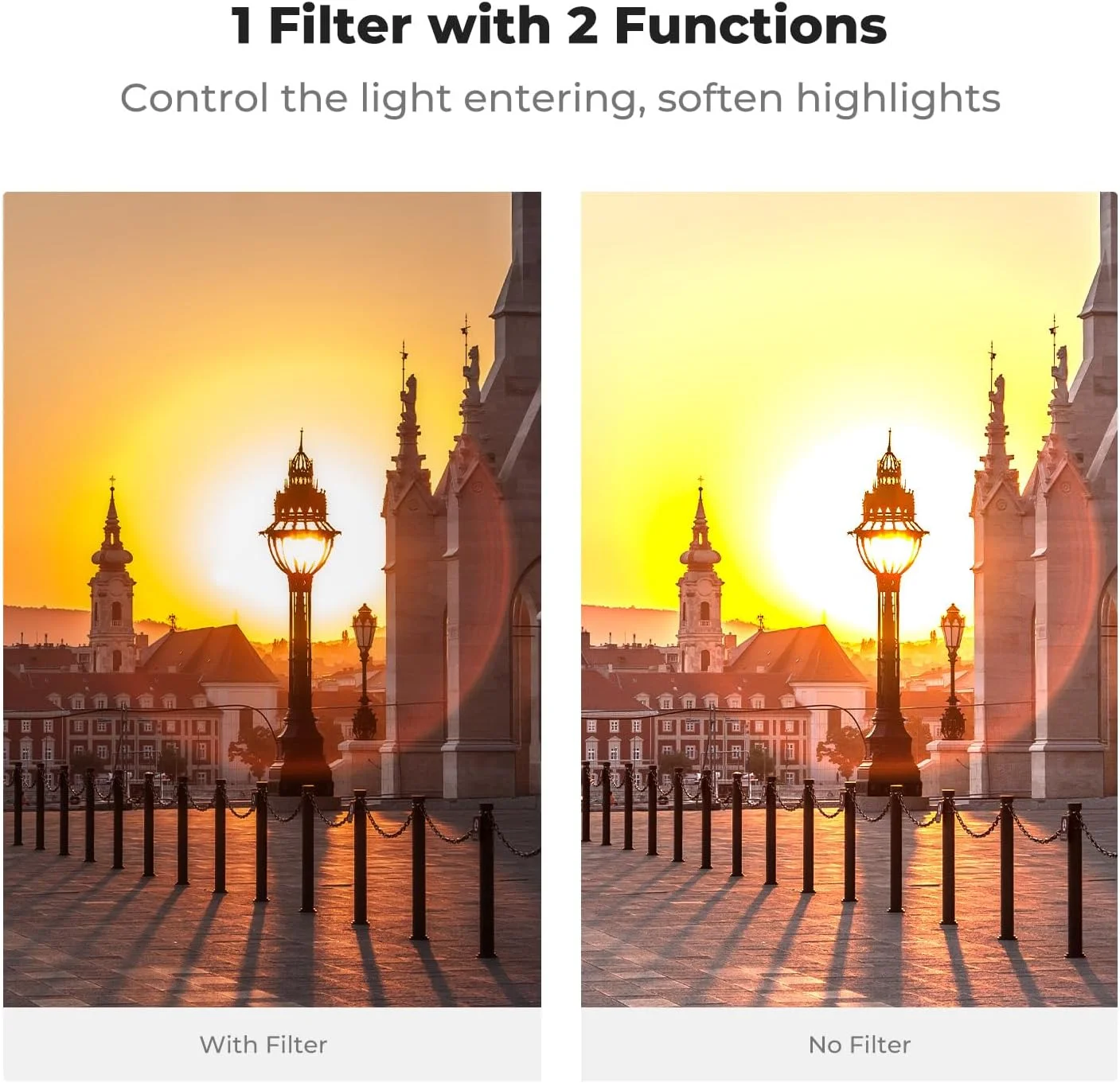 فیلتر مه سیاه 1/4 و ND متغیر ND2-400 دو در یک K&F CONCEPT با قطر 58 میلیمتر برای لنز دوربین فیلتر مه سیاه 1/4 و ND متغیر ND2-400 دو در یک K&F CONCEPT با قطر 58 میلیمتر برای لنز دوربین