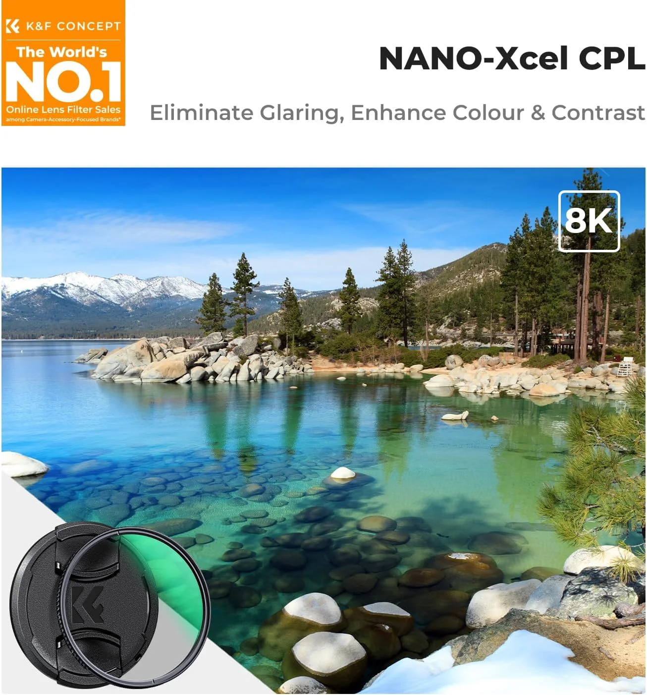 فیلتر پلاریزه دایره ای 67 میلی متری K&F Concept به همراه درپوش فیلتر و پارچه تمیز کننده، شیشه اپتیکال، فیلتر CPL پلاریزه فوق العاده باریک با 28 لایه پوشش چندگانه برای لنزهای دوربین (سری Nano-X) فیلتر پلاریزه دایره ای 67 میلی متری K&F Concept به همراه درپوش فیلتر و پارچه تمیز کننده، شیشه اپتیکال، فیلتر CPL پلاریزه فوق العاده باریک با 28 لایه پوشش چندگانه برای لنزهای دوربین (سری Nano-X)