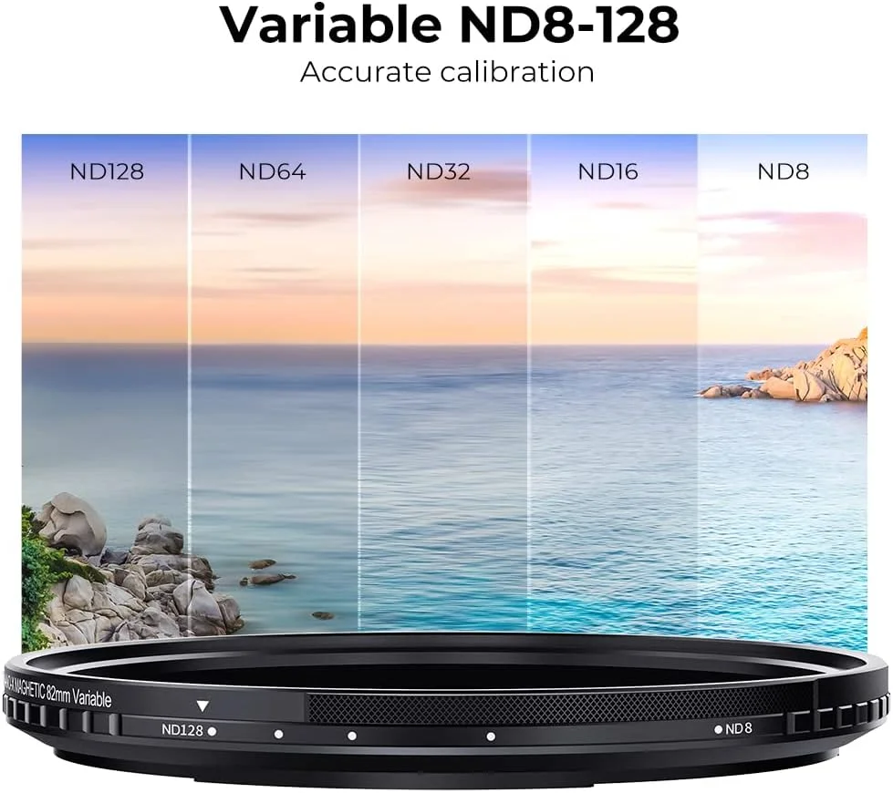 فیلتر ND متغیر مغناطیسی 82 میلیمتری K&F Concept ND8-ND128 (3 تا 7 استاپ) + کیت حلقه پایه مغناطیسی، چگالی خنثی قابل تنظیم با 28 پوشش چند لایه ضد آب (سری Nano-X) فیلتر ND متغیر مغناطیسی 82 میلیمتری K&F Concept ND8-ND128 (3 تا 7 استاپ) + کیت حلقه پایه مغناطیسی، چگالی خنثی قابل تنظیم با 28 پوشش چند لایه ضد آب (سری Nano-X)