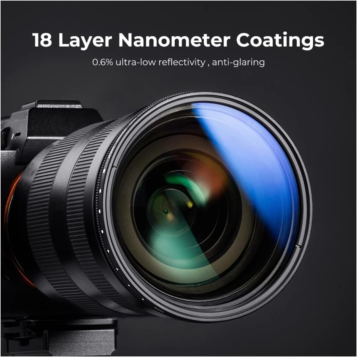 فیلتر ND متغیر 77 میلیمتری K&F Concept ND2-ND400 (1 تا 9 استاپ) با 18 پوشش چند لایه شیشه | فیلتر کاهنده نور قابل تنظیم برای لنز دوربین | فریم باریک HMC ND2-400 سری C با پوشش آبی فیلتر ND متغیر 77 میلیمتری K&F Concept ND2-ND400 (1 تا 9 استاپ) با 18 پوشش چند لایه شیشه | فیلتر کاهنده نور قابل تنظیم برای لنز دوربین | فریم باریک HMC ND2-400 سری C با پوشش آبی
