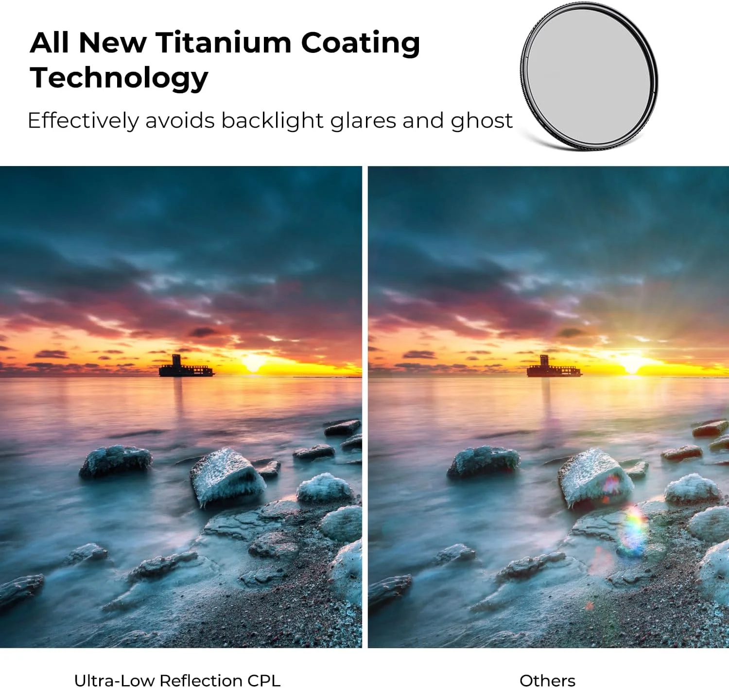 فیلتر پلاریزه دایرهای با بازتاب بسیار کم K&F CONCEPT با پوششهای چند لایه 28گانه و طراحی فوقالعاده باریک (سری Nano-X) - سایز 77 میلیمتر فیلتر پلاریزه دایرهای با بازتاب بسیار کم K&F CONCEPT با پوششهای چند لایه 28گانه و طراحی فوقالعاده باریک (سری Nano-X) - سایز 77 میلیمتر