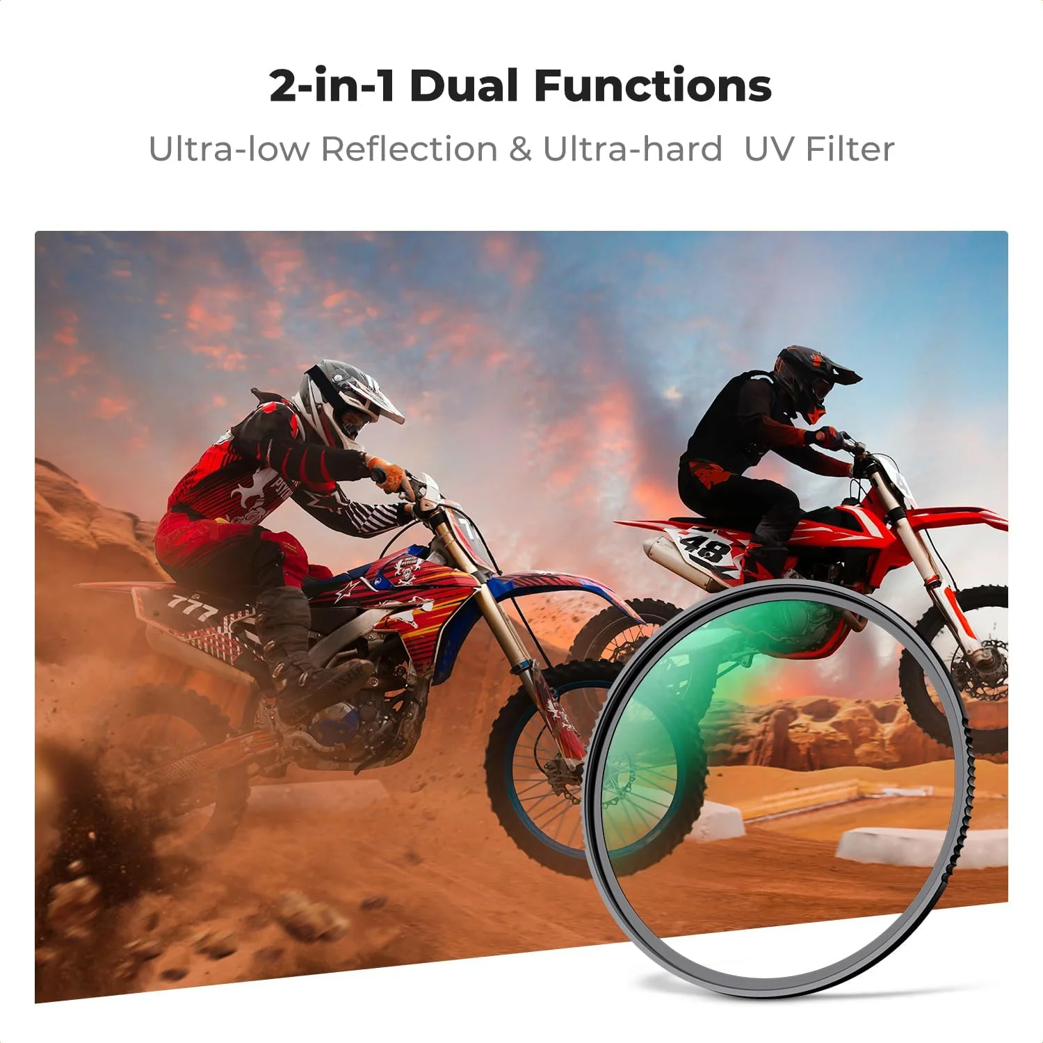 فیلتر بسیار سخت و انعکاس فرابنفش بسیار کم K&F Concept 49mm به همراه پارچه تمیز کننده برای لنز دوربین، محافظت فرابنفش، شیشه اپتیکال با پوشش نانو 28 لایه (سری X) فیلتر بسیار سخت و انعکاس فرابنفش بسیار کم K&F Concept 49mm به همراه پارچه تمیز کننده برای لنز دوربین، محافظت فرابنفش، شیشه اپتیکال با پوشش نانو 28 لایه (سری X)