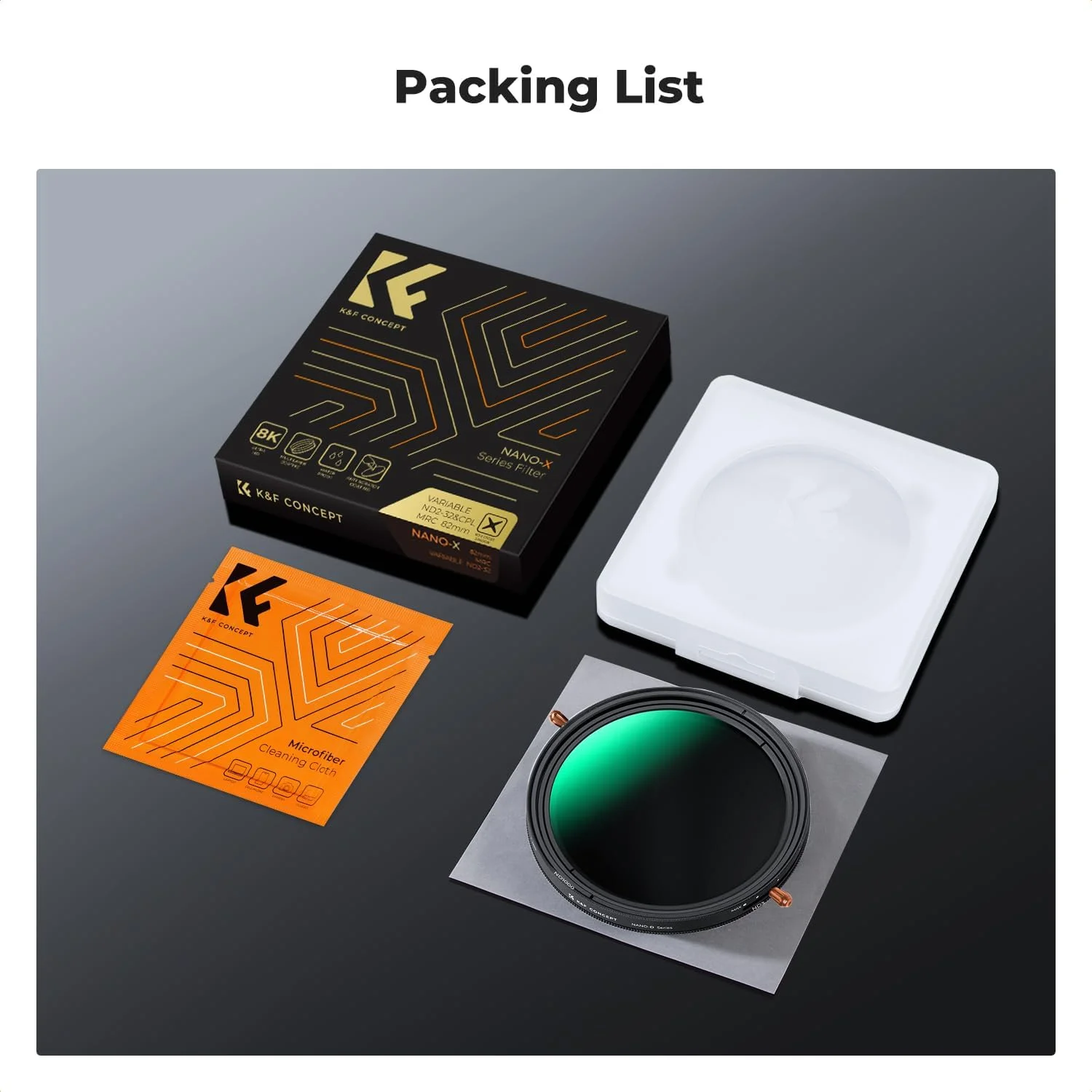 فیلتر ND2-ND32 متغیر K&F Concept 72mm و فیلتر پلاریزه دایره ای CPL 2 در 1 برای لنز دوربین بدون لکه X و مقاوم در برابر آب و هوا فیلتر ND2-ND32 متغیر K&F Concept 72mm و فیلتر پلاریزه دایره ای CPL 2 در 1 برای لنز دوربین بدون لکه X و مقاوم در برابر آب و هوا