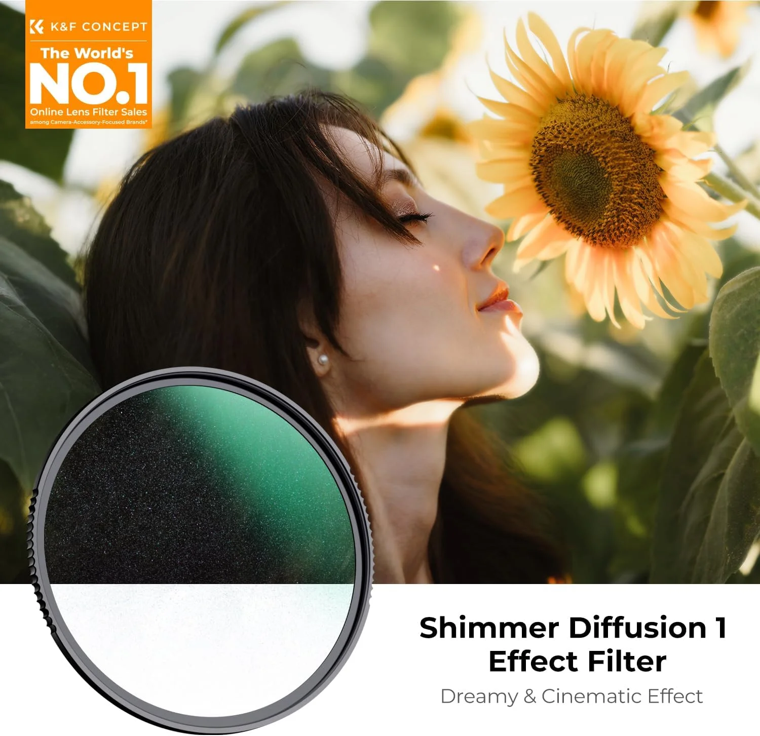 K&F Concept 82mm Shimmer Diffusion 1 Filter Glimmer Glass Effect Filter with 28 Multi-Coatings for Camera Lenses (Nano-X Series) K&F Concept 82mm Shimmer Diffusion 1 Filter Glimmer Glass Effect Filter with 28 Multi-Coatings for Camera Lenses (Nano-X Series)