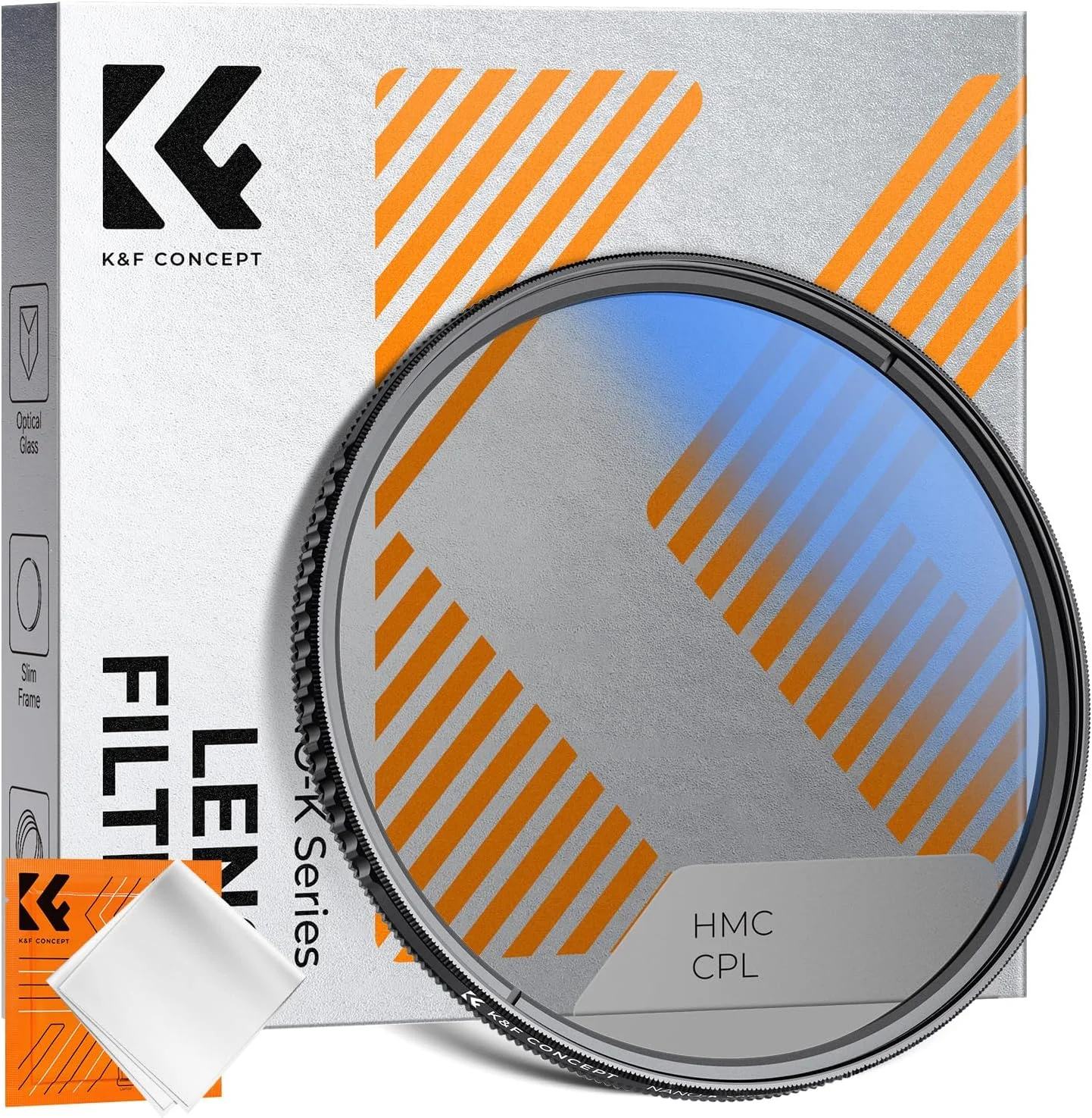 K&F Concept Klear Series Circular Polarising Filter 67 mm CPL Filter Circular with Lens Cap, Lens Cap Retaining Strap for Photo Camera Lenses