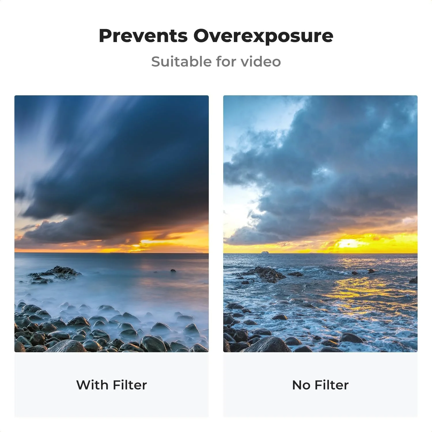 فیلتر ND متغیر K&F Concept با اندازه 52 میلی‌متر ND8-ND128 (3-7 Stop) ضد آب با 28 لایه پوشش چندگانه برای لنز دوربین (سری Nano-X)