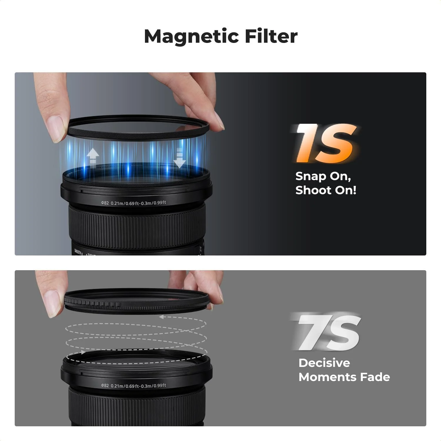 K&F Concept Magnetic 82 mm Circular Polarizers Filter (Magnetic Polarizing Filter + Magnetic Basic Ring + Lens Cap) with 28 Multi-Layer Coatings CPL Filter for Camera Lens (Nano-X Series) K&F Concept Magnetic 82 mm Circular Polarizers Filter (Magnetic Polarizing Filter + Magnetic Basic Ring + Lens Cap) with 28 Multi-Layer Coatings CPL Filter for Camera Lens (Nano-X Series)