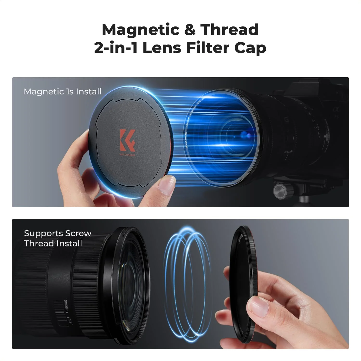 K&F Concept Magnetic 82 mm Circular Polarizers Filter (Magnetic Polarizing Filter + Magnetic Basic Ring + Lens Cap) with 28 Multi-Layer Coatings CPL Filter for Camera Lens (Nano-X Series) K&F Concept Magnetic 82 mm Circular Polarizers Filter (Magnetic Polarizing Filter + Magnetic Basic Ring + Lens Cap) with 28 Multi-Layer Coatings CPL Filter for Camera Lens (Nano-X Series)