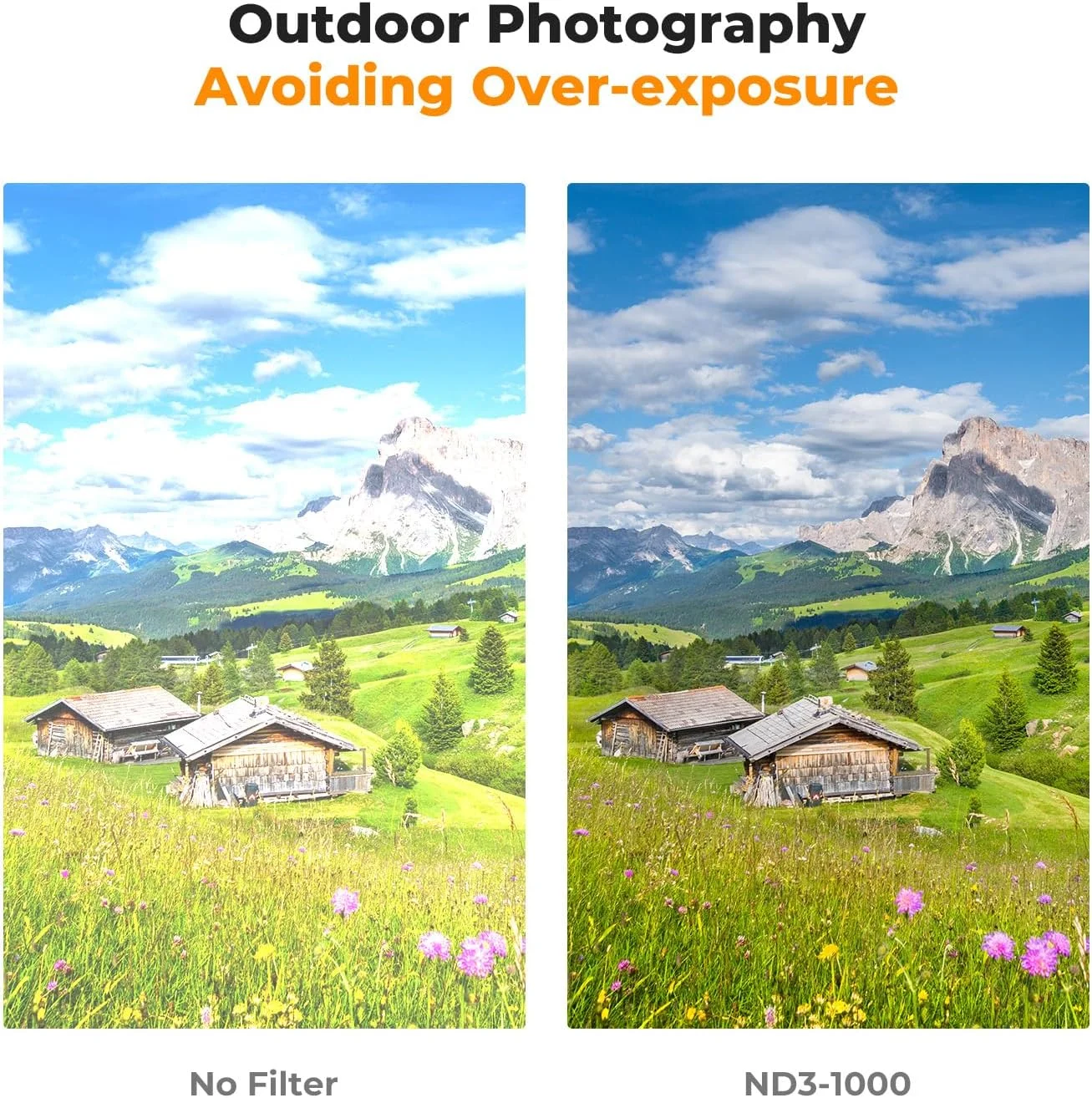 فیلتر متغیر ND3-ND1000 با قطر 67 میلی‌متر K&F Concept، فیلتر کاهنده نور ND قابل تنظیم 10-استاپ برای لنز دوربین DSLR (سری Nano-D)