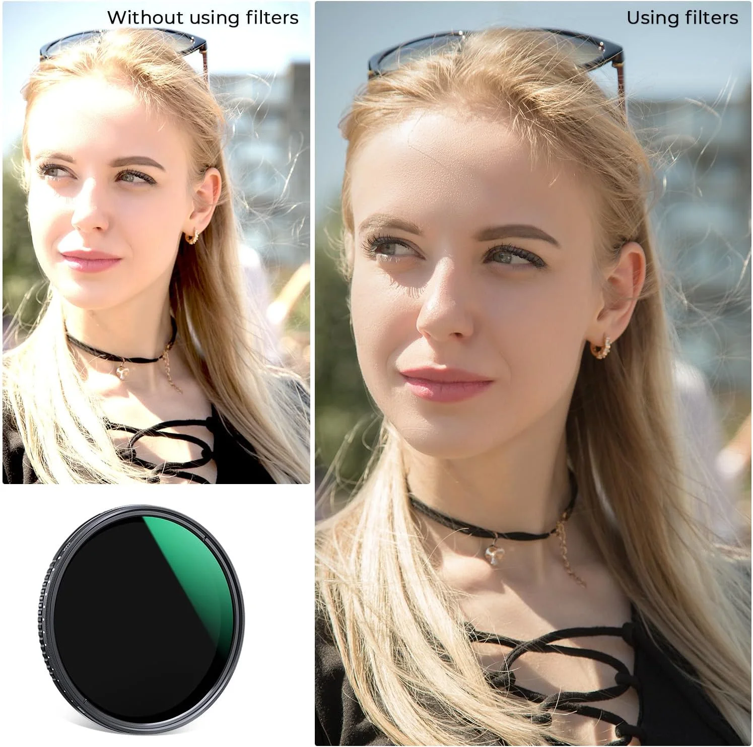 فیلتر ND متغیر 77 میلی‌متری K&F CONCEPT ND2-400 ضد آب 1-9 استاپ قابل تنظیم فوق‌العاده نازک لنز دوربین با 24 پوشش چند لایه (سری D)