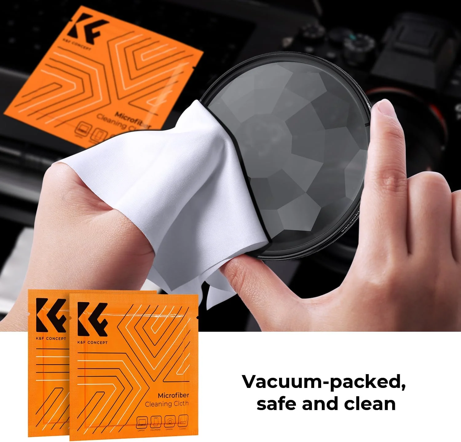 فیلتر کالیدوسکوپ 58 میلی‌متری K&F Concept، فیلتر جلوه‌های ویژه منشور شیشه‌ای کریستالی با شکست چندگانه برای لنز دوربین