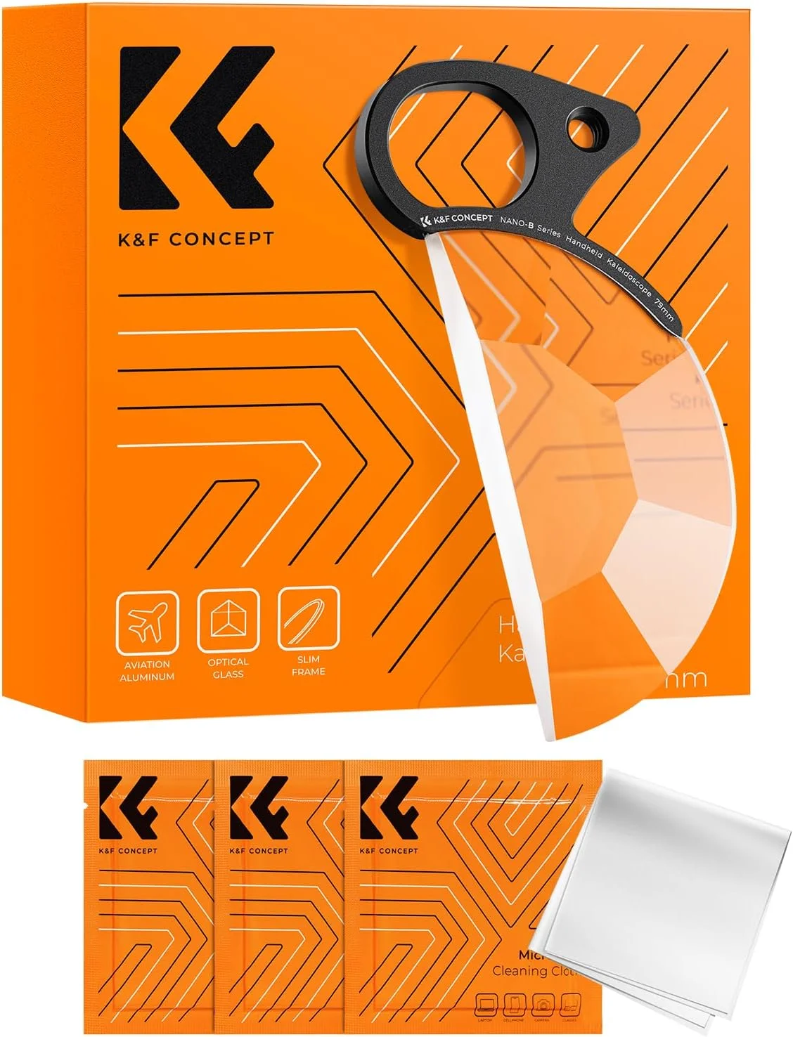 فیلتر دستی کالیدوسکوپ ظریف 79 میلی‌متری K&F Concept، فیلتر منشور شیشه‌ای اپتیکال جلوه‌های ویژه برای لنز دوربین