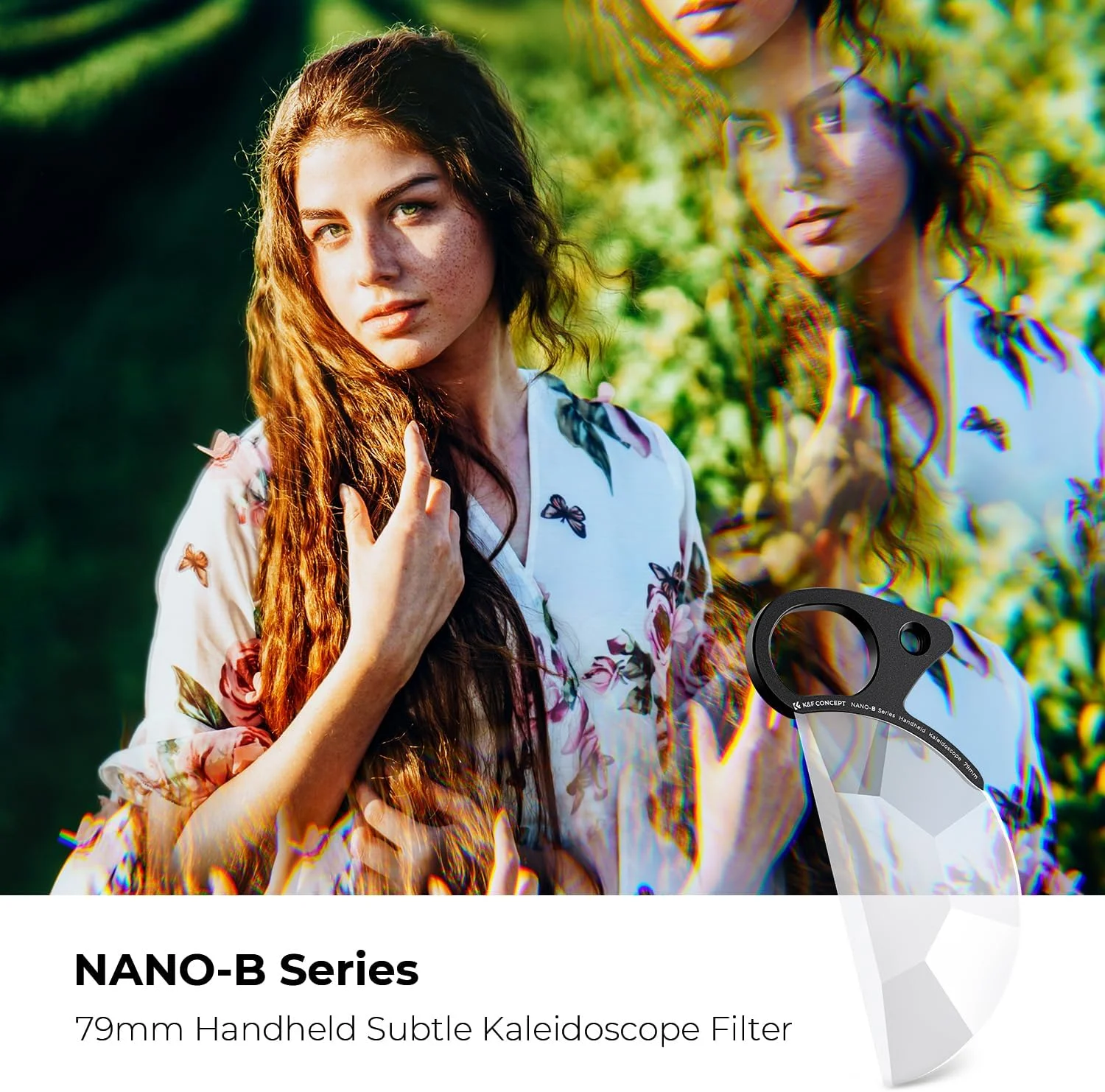 فیلتر دستی کالیدوسکوپ ظریف 79 میلی‌متری K&F Concept، فیلتر منشور شیشه‌ای اپتیکال جلوه‌های ویژه برای لنز دوربین