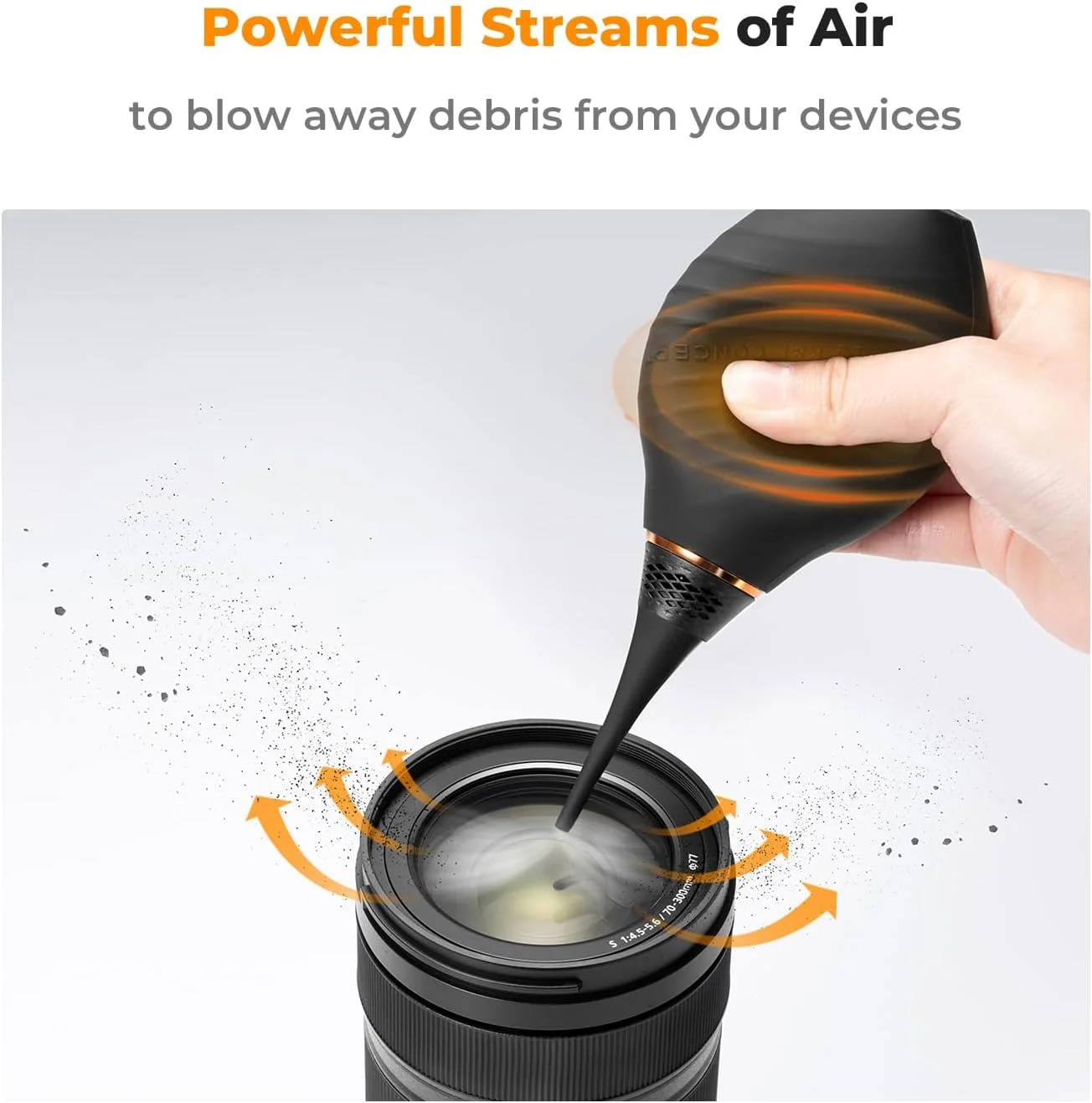 دمنده هوای قوی با نوک نرم K&F Concept، دمنده لنز دوربین با ورودی هوای تکی و نازل بلند، برای لنز دوربین دیجیتال SLR، صفحه نمایش LCD، آلات موسیقی، کیبورد و فیلترهای تلسکوپ