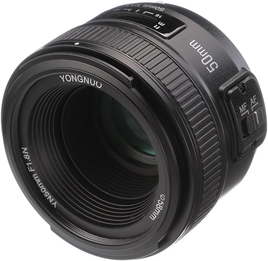 لنز استاندارد و پرایم 50mm F1.8 یونگنو YONGNUO با دیافراگم بزرگ، فوکوس خودکار و دستی AF MF برای دوربین های DSLR نیکون لنز استاندارد و پرایم 50mm F1.8 یونگنو YONGNUO با دیافراگم بزرگ، فوکوس خودکار و دستی AF MF برای دوربین های DSLR نیکون