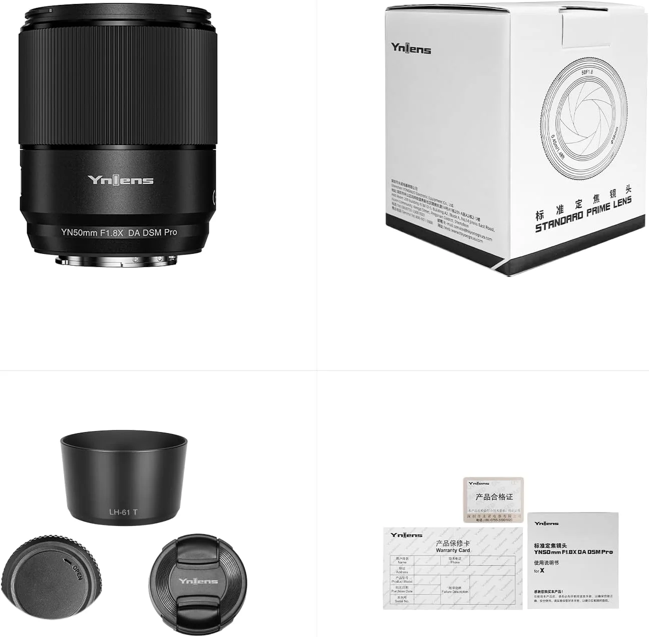 لنز استاندارد پرایم 50 میلیمتری یونگنو YN50MM F1.8X DA DSM Pro با فوکوس خودکار APS-C برای دوربینهای فوجی X-Mount لنز استاندارد پرایم 50 میلیمتری یونگنو YN50MM F1.8X DA DSM Pro با فوکوس خودکار APS-C برای دوربینهای فوجی X-Mount