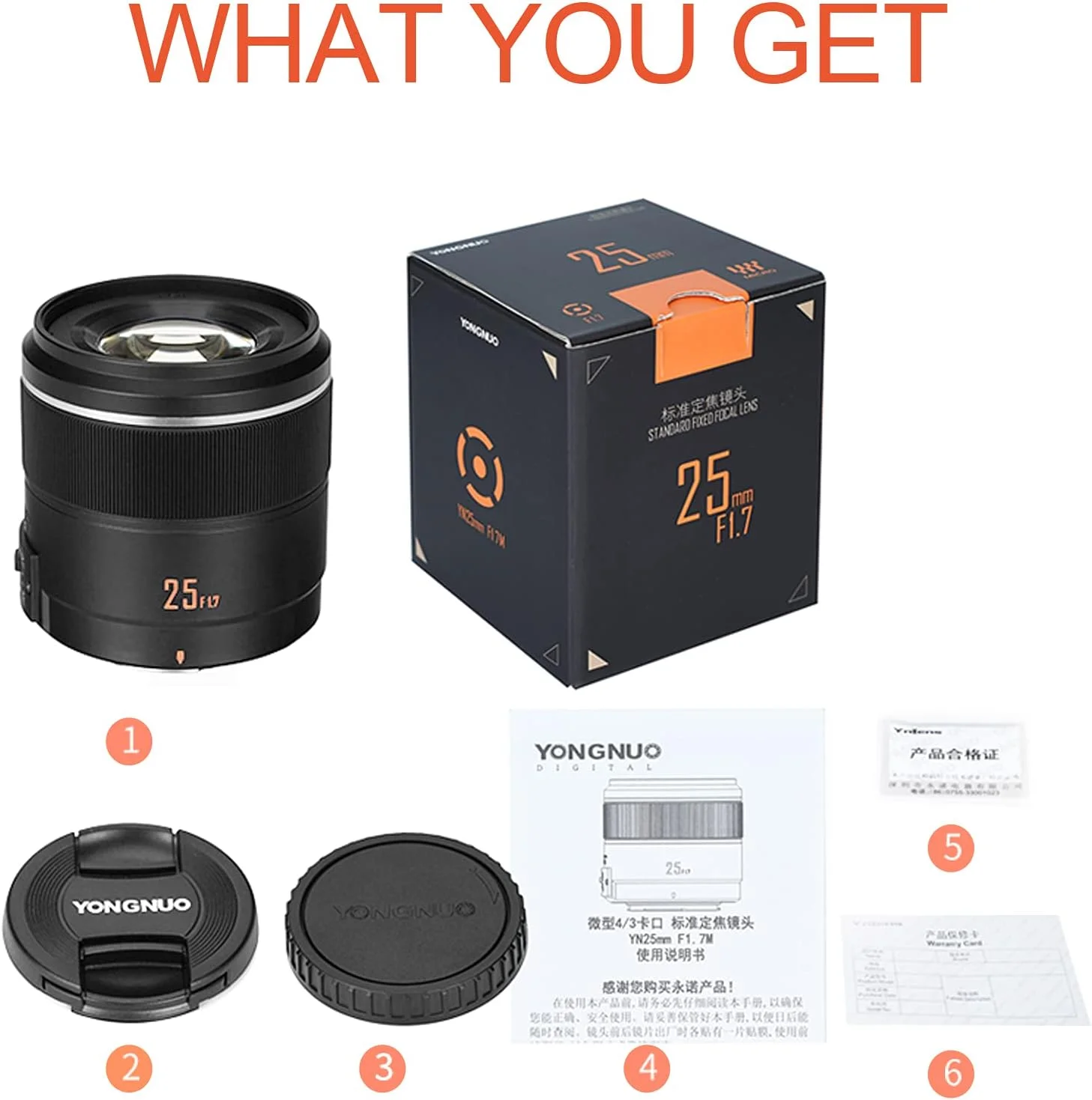 لنز استاندارد پرایم 25 میلیمتری YONGNUO YN25mm F1.7M با فوکوس خودکار برای مانت میکرو چهار سوم، سازگار با دوربینهای Olympus Panasonic لنز استاندارد پرایم 25 میلیمتری YONGNUO YN25mm F1.7M با فوکوس خودکار برای مانت میکرو چهار سوم، سازگار با دوربینهای Olympus Panasonic