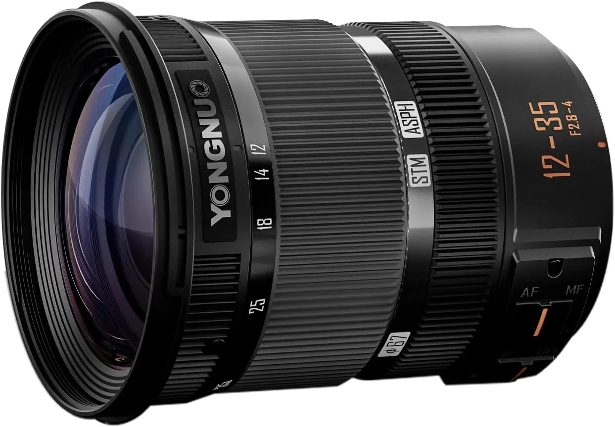 لنز زوم استاندارد YONGNUO YN12-35mm F2.8-4M، ASPH با فوکوس خودکار برای دوربینهای میکرو چهار سوم پاناسونیک LUMIX لنز زوم استاندارد YONGNUO YN12-35mm F2.8-4M، ASPH با فوکوس خودکار برای دوربینهای میکرو چهار سوم پاناسونیک LUMIX