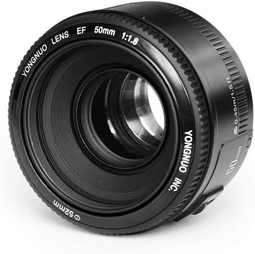 لنز استاندارد پرایم 50mm F/1.8 یونگنو EF YN 1:1.8 برای دوربین دیجیتال کانن ریبل لنز استاندارد پرایم 50mm F/1.8 یونگنو EF YN 1:1.8 برای دوربین دیجیتال کانن ریبل